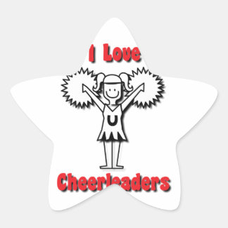 Sticker Étoile J'Aime Les Cheerleaders