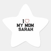 Sticker Étoile J'aime ma maman (Devant)