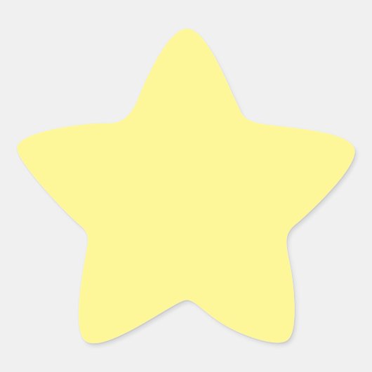 Sticker Étoile jaune citron, couleur solide, (Devant)