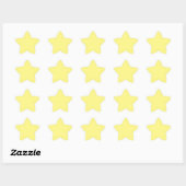Sticker Étoile Jaune citron, couleur unie, (Feuille)