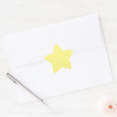 Sticker Étoile Jaune citron, couleur unie, (Enveloppe)