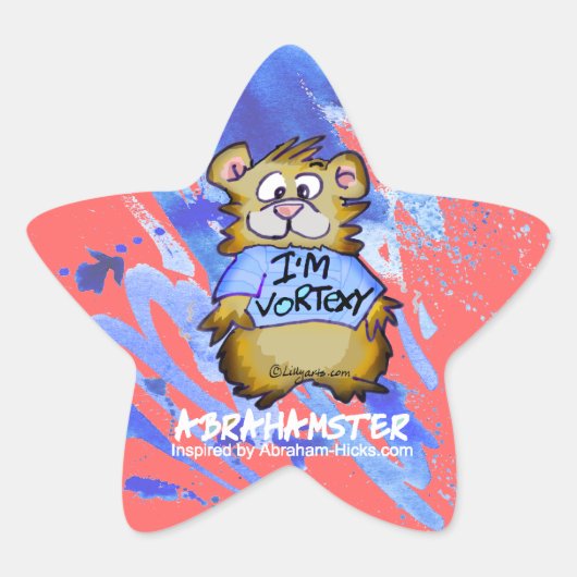 Sticker Étoile Je suis Vortexy Abrahamster Star (Devant)
