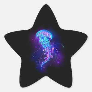 Sticker Étoile Jellyfish éclatante couleur