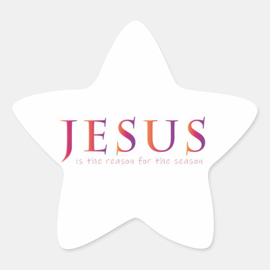 Sticker Étoile Jésus est la raison de la saison (Devant)
