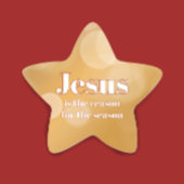 Sticker Étoile Jésus est la raison Elegant Gold Star Noël