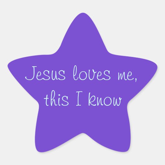 Sticker Étoile Jésus m'aime (Devant)