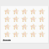 Sticker Étoile JEUX Script d'anniversaire : SAFFRON Pure Crystal (Feuille)