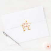 Sticker Étoile JEUX Script d'anniversaire : SAFFRON Pure Crystal (Enveloppe)