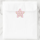 Sticker Étoile Joli Pastel Rose Vert Patchwork Design Quilt (Sac)