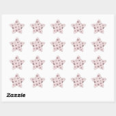 Sticker Étoile Joli Stars De Geo Rose - motif. (Feuille)