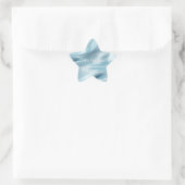 Sticker Étoile Jolie Feminine Bleu Clair Faux Satin (Sac)