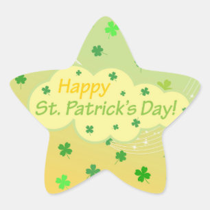 Sticker Étoile Jour de la Saint Patrick heureux 1