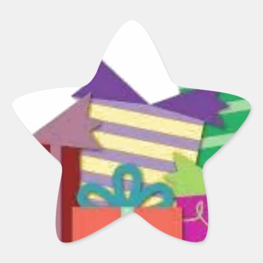 Sticker Étoile Joyeux anniversaire (Devant)