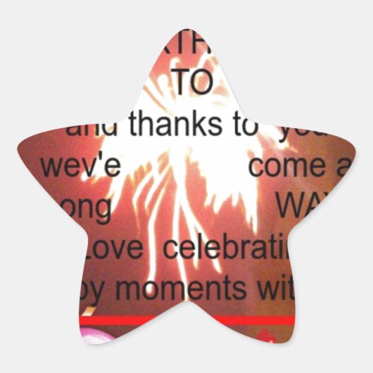 Sticker Étoile Joyeux anniversaire à nous Art Imprimer (Devant)