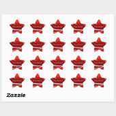 Sticker Étoile Joyeux cadeaux rouges de Noël (Feuille)