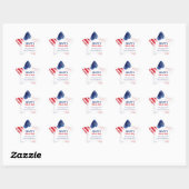 Sticker Étoile Joyeux Juillet 4 USA Independence Day Business (Feuille)