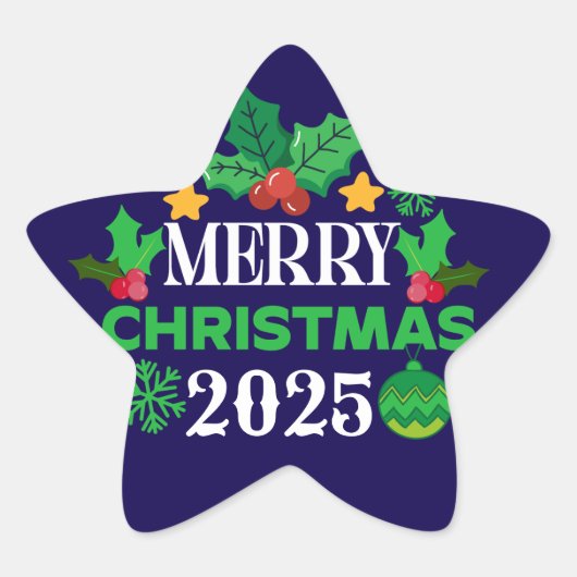 Sticker Étoile Joyeux Noël 2025-86303 (Devant)