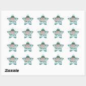 Sticker Étoile Joyeux Noël festif et joyeux (Feuille)