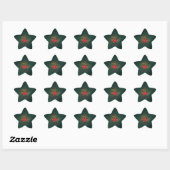 Sticker Étoile Joyeux Noël Joyeux Noel Star Vert Français (Feuille)