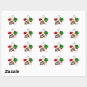 Sticker Étoile joyeux noël poo émoji (Feuille)