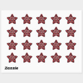 Sticker Étoile Joyeux Noël simple rouge (Feuille)