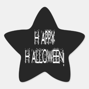 Sticker Étoile Joyeux texte d'Halloween