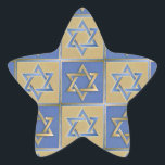 Sticker Étoile Judaica Star de David Metal Gold Blue<br><div class="desc">You are viewing The Lee Hiller Design Collection. Appareil,  Venin & Collectibles Lee Hiller Photofy or Digital Art Collection. You can view her her Nature photographiy at at http://HikeOurPlanet.com/ and follow her hiking blog within Hot Springs National Park.</div>