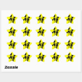 Sticker Étoile Kayak Canoe Joyeux Silhouette (Feuille)