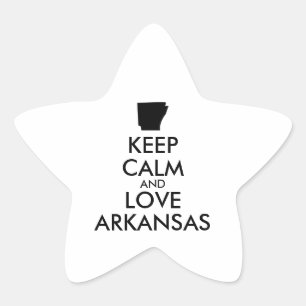 Sticker Étoile KEEP CALM et LOVE ARKANSAS
