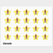 Sticker Étoile Ketchup Bouteille Sauce tomate Table condiment fan (Feuille)
