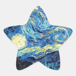 Sticker Étoile La célèbre peinture de Van Gogh, Nuit étoilée