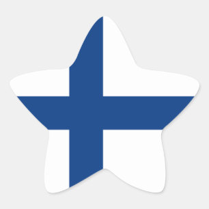 Sticker Étoile La Finlande/drapeau (civil) finlandais/Finn