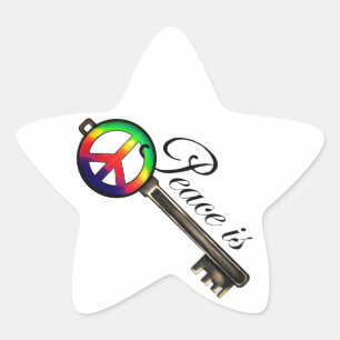 Sticker Étoile La paix est la clé