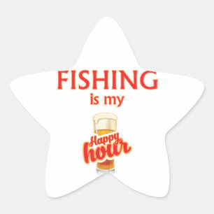 Sticker Étoile La Pêche Est Mon Heureuse Heure