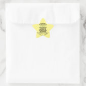 Sticker Étoile "La position d'un homme" (Sac)
