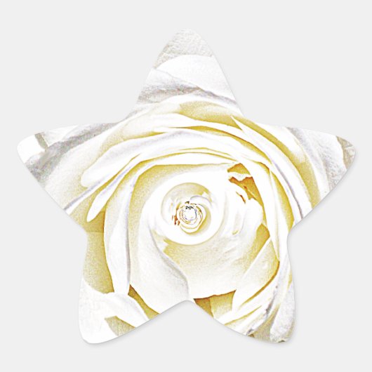 Sticker Étoile La rose blanche de l'amour_ (Devant)