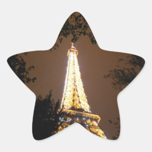 Sticker Étoile La Tour Eiffel de nuit
