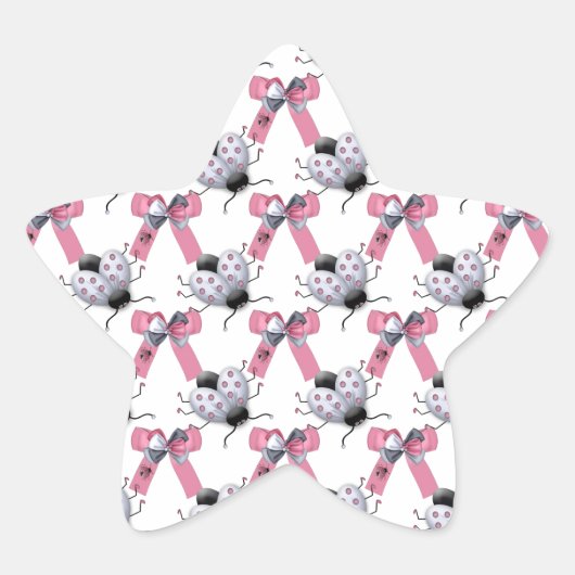 Sticker Étoile Lady Bugs and Bows (Devant)