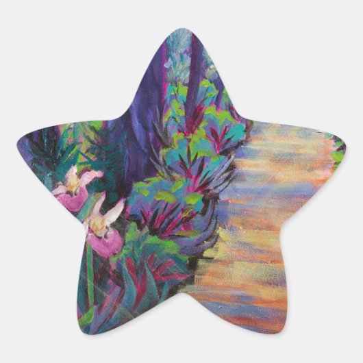 Sticker Étoile Lady Slippers on the Path (Devant)