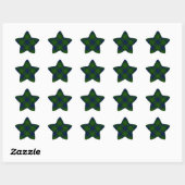 Sticker Étoile Lauder tartan bleu vert plaid (Feuille)