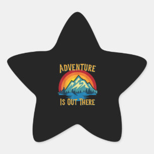 Sticker Étoile L'aventure est là-bas Les montagnes du coucher de