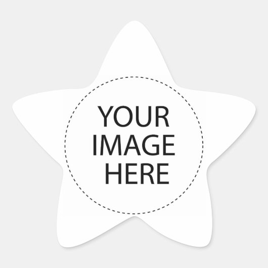 Sticker Étoile Le blanc de modèle   ajoutent votre texte d'image (Devant)
