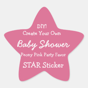 Sticker Étoile Le do-it-yourself créent votre propre faveur ROSE
