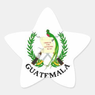 Sticker Étoile Le GUATEMALA - emblème/drapeau/manteau des