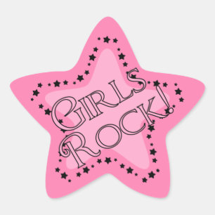 Sticker Étoile Les filles Rock Rose Star