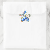 Sticker Étoile Les mosaïques du parc Guell de Gaudi (Sac)