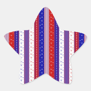Sticker Étoile Les rayures patriotiques