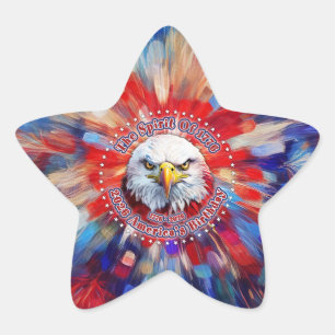 Sticker Étoile L'Esprit de 1776, 2026 L'aigle rouge de l'Amérique