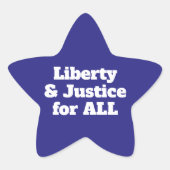 Sticker Étoile Liberty and Justice for All America 250th (Devant)