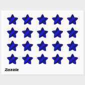 Sticker Étoile Ligne bleue mince (Feuille)